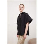 Áo sơmi oversize tay ngắn - Đen - T0776 Áo Sơmi Oversize Tay Ngắn - Đen - T0776