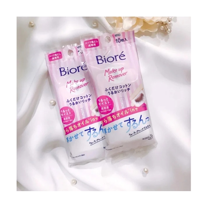 Biore Cleansing Cotton Rich Moisture 10 miếng 1