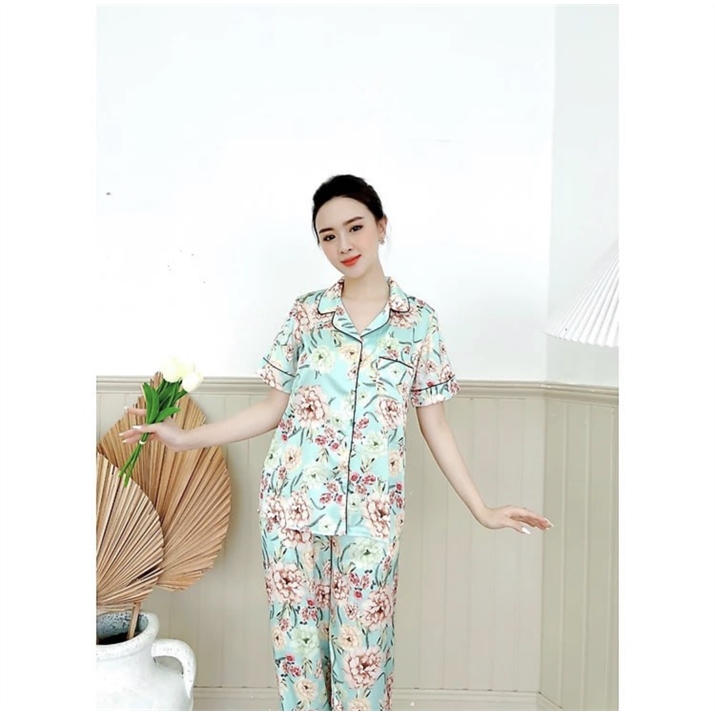 Đồ Bộ Pyjama, Đồ mặc nhà nữ Lụa Pháp cao cấp, mềm mịn, thoáng mát - HW1003 - RELAX….. 1