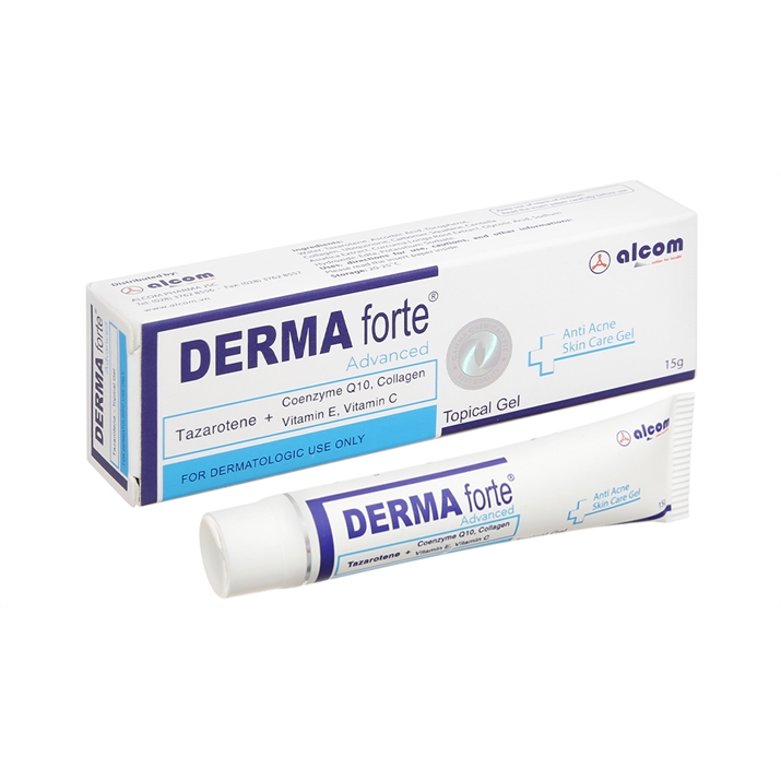 Gel Derma Forte ngừa mụn trứng cá, ngừa thâm, mờ sẹo, dưỡng da tuýp 15g 1