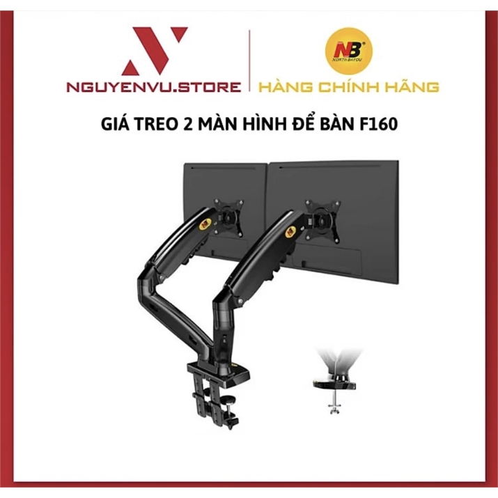 Giá Treo 2 Màn Hình Để Bàn F160 5