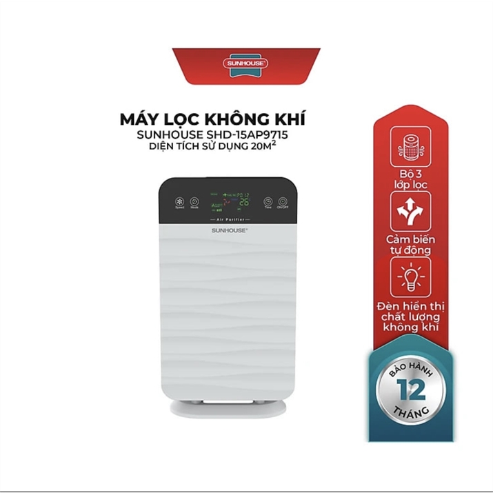 Máy lọc không khí chính hãng Sunhouse 3