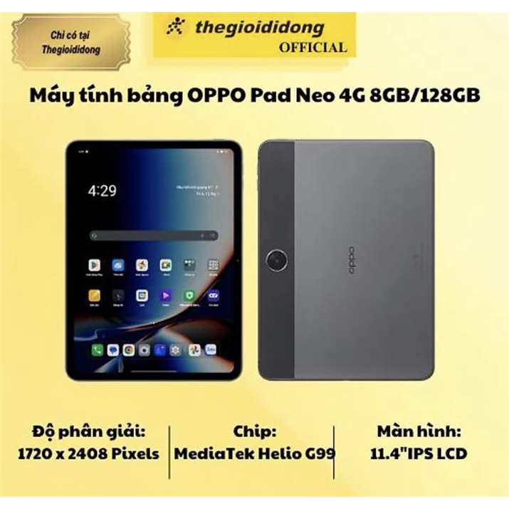 Máy tính bảng OPPO Pad Neo 4G 8GB/128GB - Hàng Chính Hãng… 1