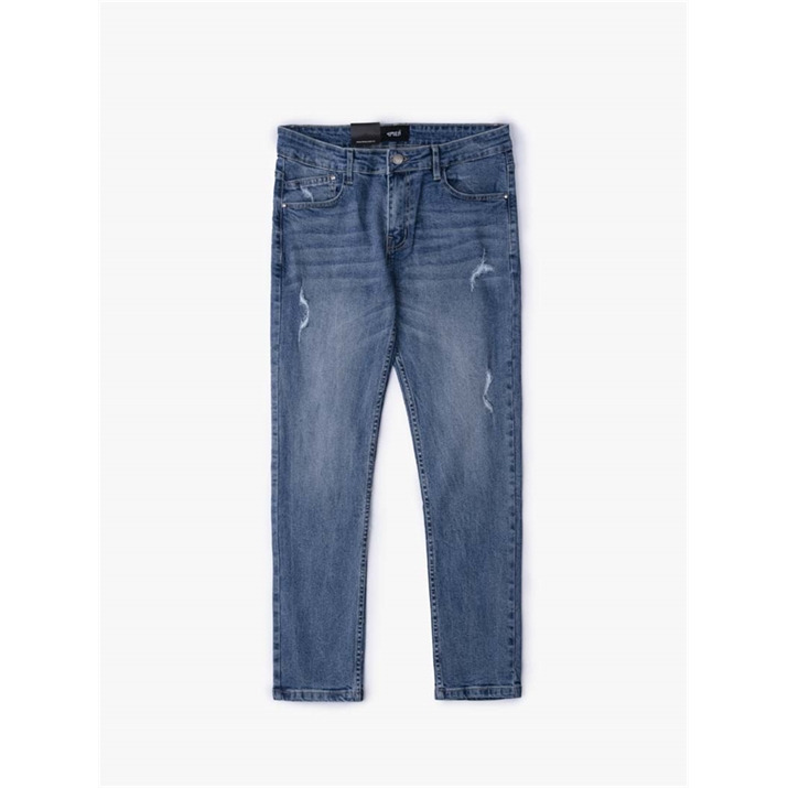 QUẦN JEANS RÁCH LIGHT BLUE FORM REGULAR QJ061 MÀU XANH 1