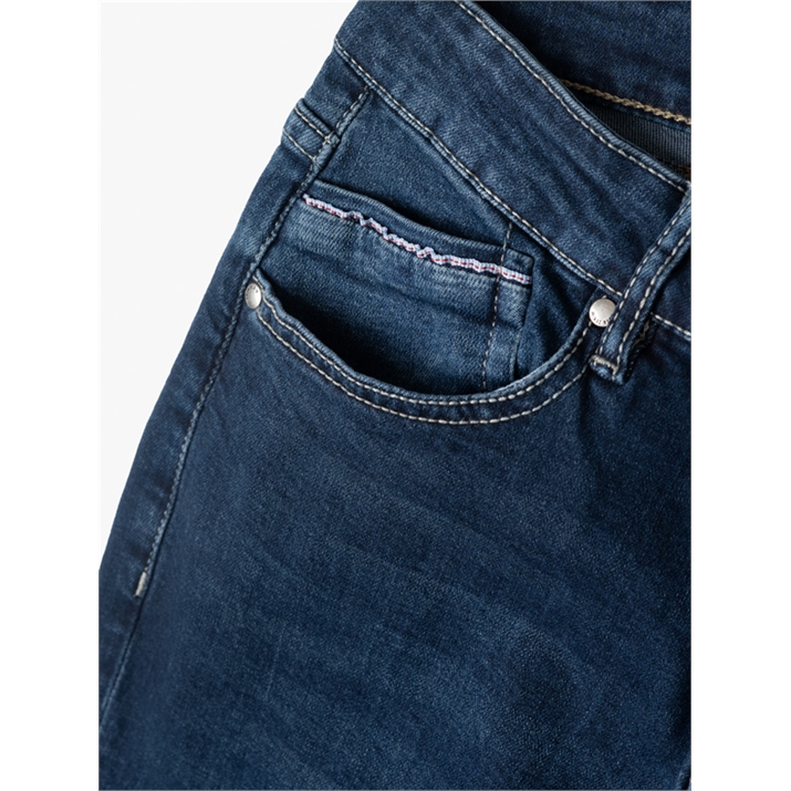 QUẦN JEANS XANH REGULAR PHỐI DÂY VIỀN QJ074 MÀU XANH 3