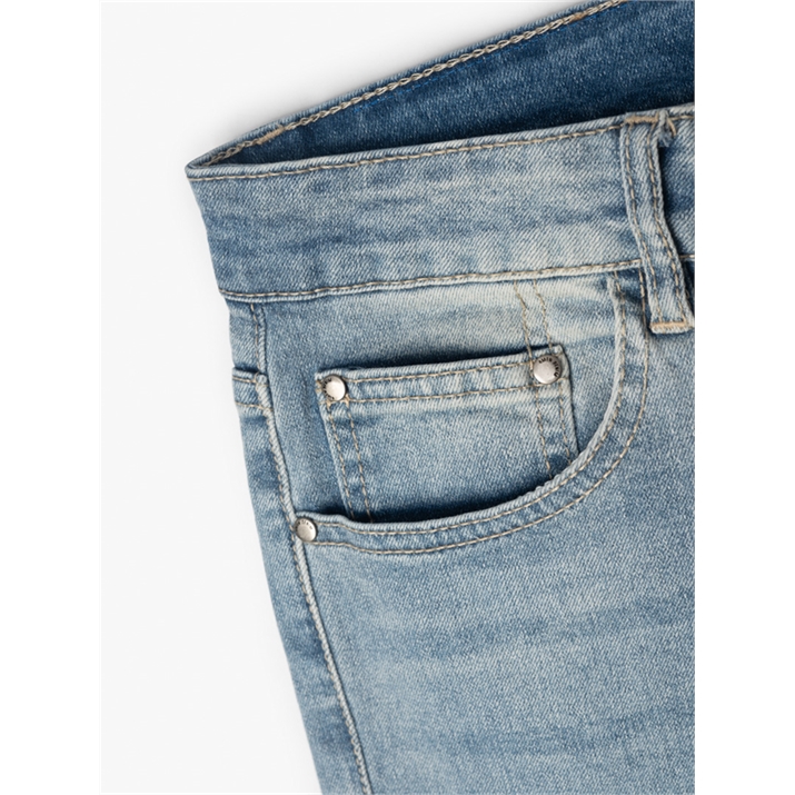 QUẦN JEANS XANH SLIMFIT TÚI XẾP LI QJ076 MÀU XANH 5