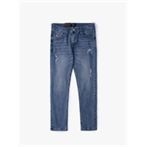 QUẦN JEANS RÁCH LIGHT BLUE FORM REGULAR QJ061 MÀU XANH